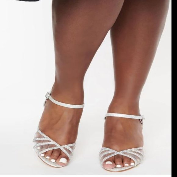 silver Rhinestone Kitty Heels - Picture 11 of 11